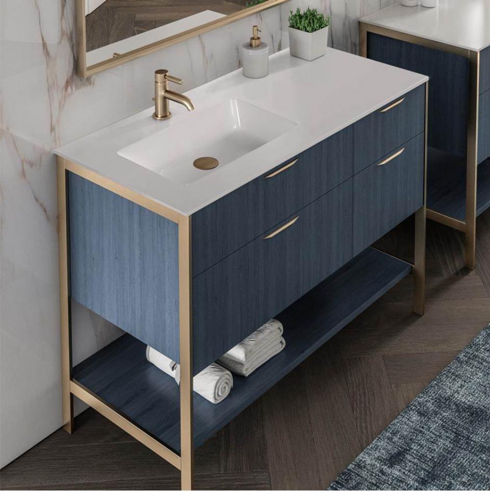 Vanity top solid surface Bathroom Sink with overflow