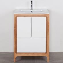 Lacava AQT-F-24-06 - Free standing under counter vanity with routed finger pulls on two doors and one drawer.