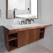 Lacava KBT-ADA-48-24 - Wall-mount vanity with two doors and fingerpull openings; can meet federal ADA requirements when i