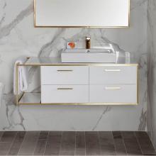 Lacava LIN-VS-48R-24 - Cabinet of wall-mount under-counter vanity LIN-VS-48R  with four drawers (pulls included), metal f