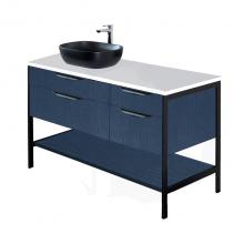 Lacava NAV-VS-48L-02 - Cabinet of free standing under-counter vanity with four drawers, bottom wood shelf and metal frame