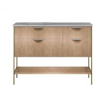 Lacava NAV-UN-48L-07 - Cabinet of free standing under-counter vanity with three drawers, bottom wood shelf and metal fram