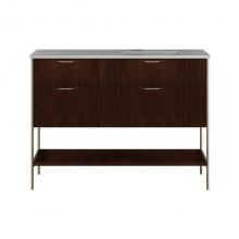 Lacava NAV-UN-48R-33 - Cabinet of free standing under-counter vanity with three drawers, bottom wood shelf and metal fram