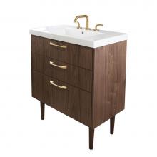 Lacava SOF-F-32-20 - Floor standing vanity with six drawers.