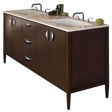 Lacava LRS-F-72-07 - Free-standing under-counter double vanity with two sets of doors and three drawers(pulls included)