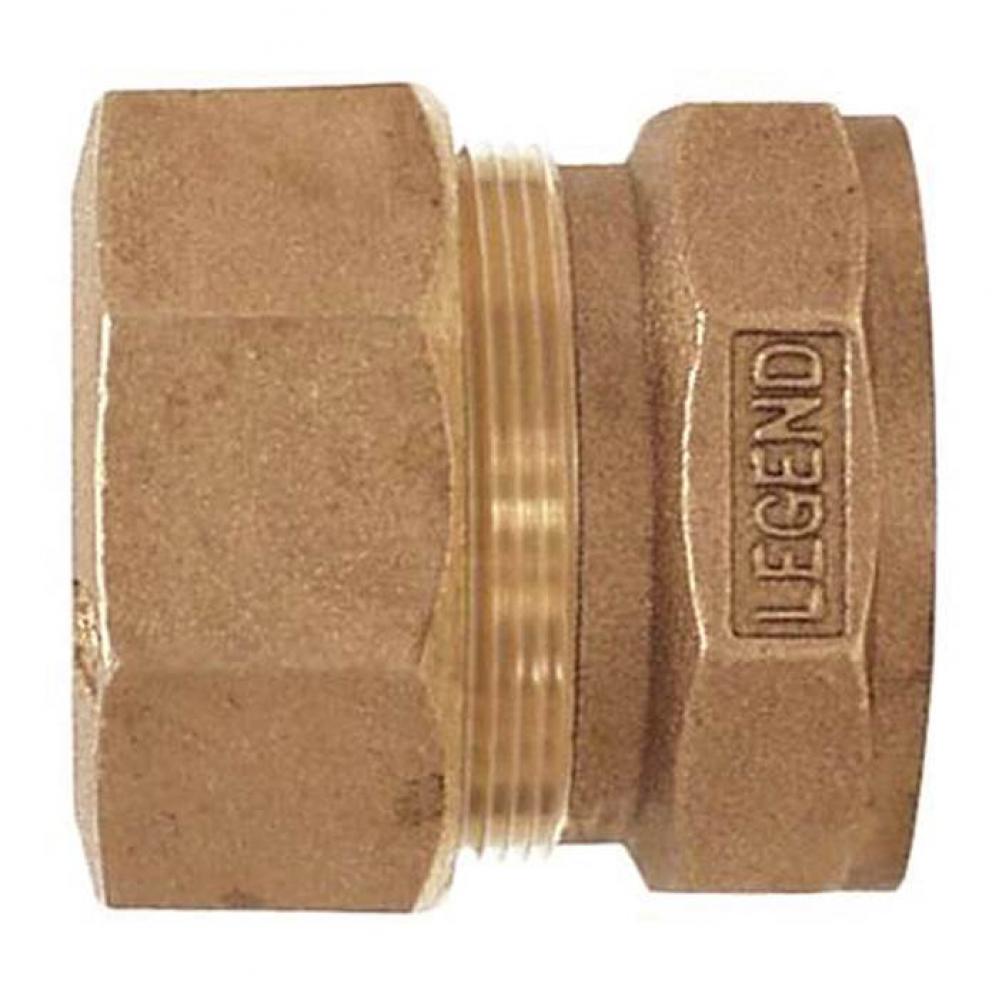 1'' x 3/4'' T-4355NL No Lead Bronze Compression (CTS) x FNPT Coupling