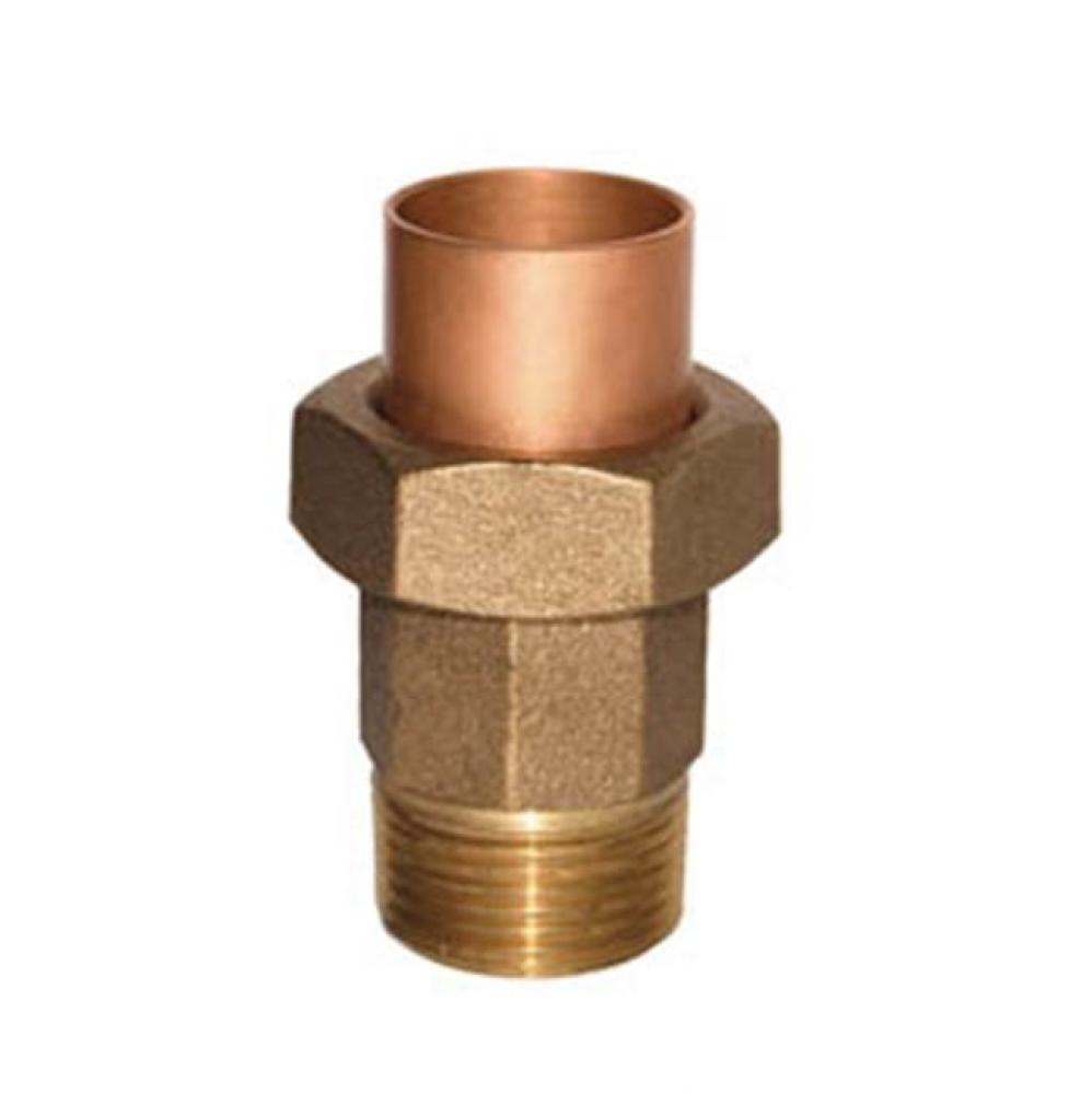 1-1/2'' Sweat x MNPT Large Body Union, No Lead Brass