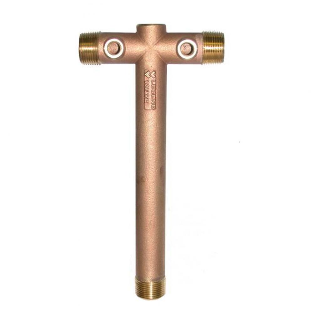 1-1/4'' x 14'' No Lead Bronze Tank Tee, 1 Hole