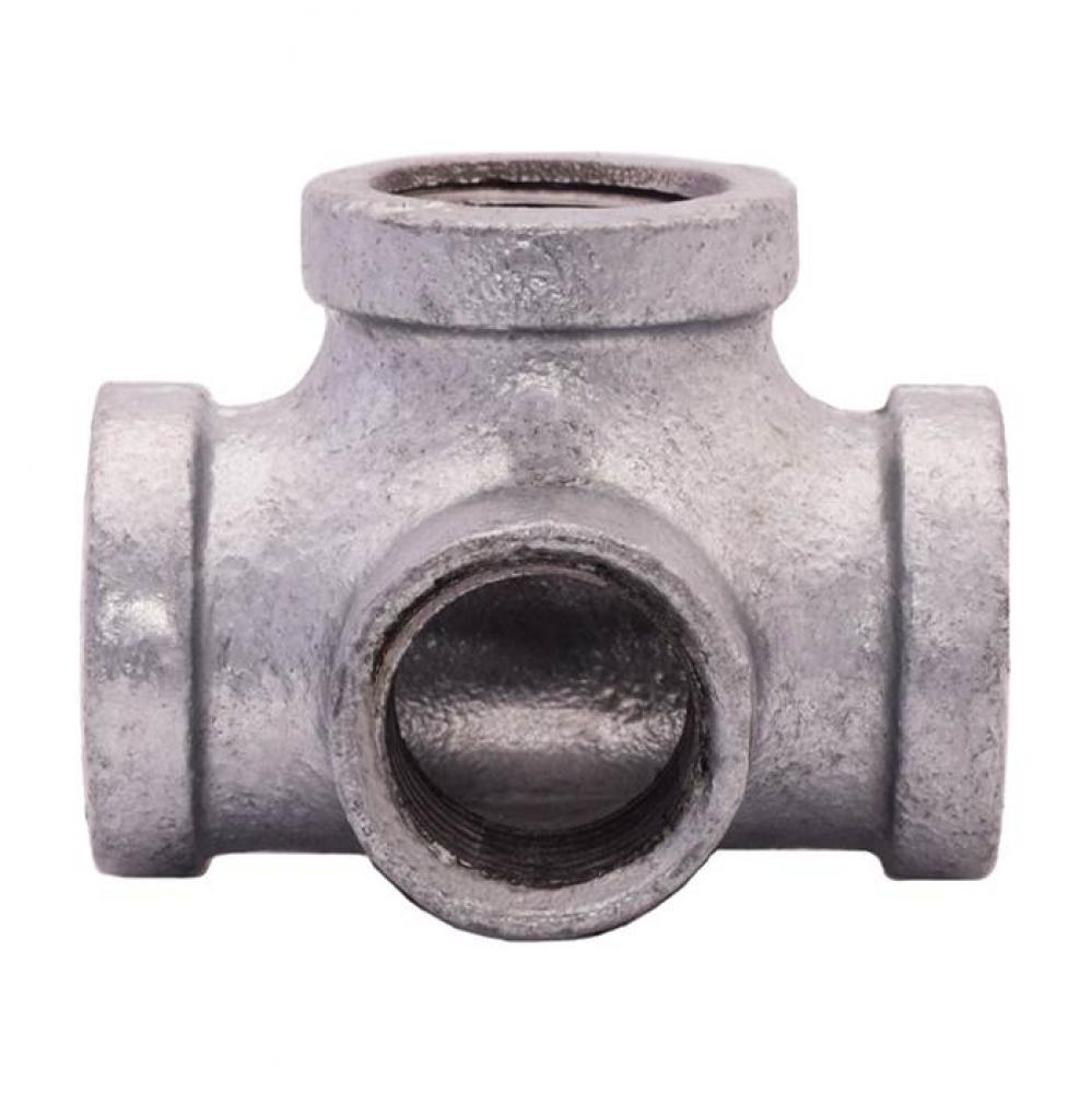 3/4'' SA Galvanized Side Outlet Tee FNPT x FNPT x FNPT