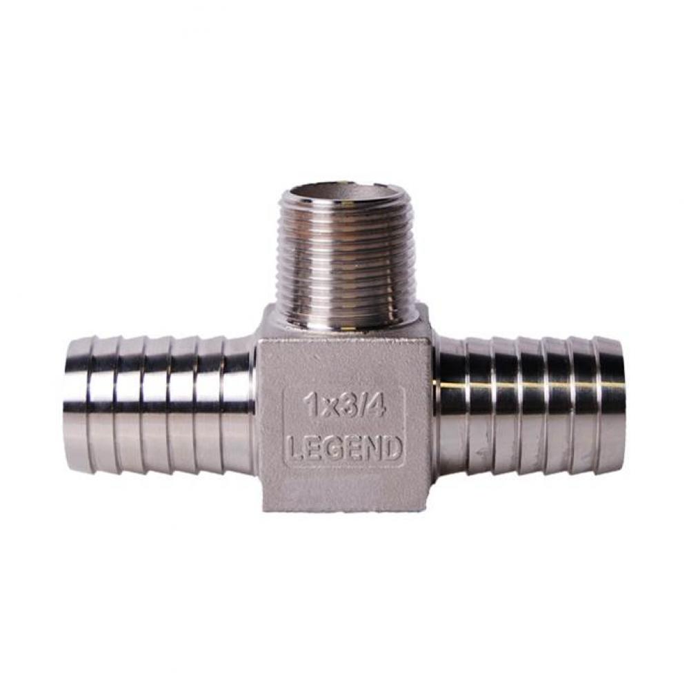 1-1/4'' x 3/4'' .304 Stainless Steel Hydrant Insert x MNPT Tee