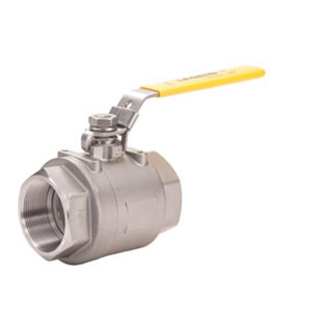 1/4'' T-712 Full Port .316 Stainless Steel Ball Valve, Locking Handle