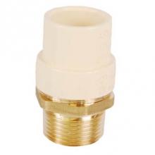 Legend Valve 302-407NL - 1-1/2'' No Lead Forged Brass CPVC x MNPT Transition Fitting