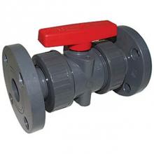 Legend Valve 201-237 - 1-1/2'' S-643 PVC True Union Ball Valve, Flanged