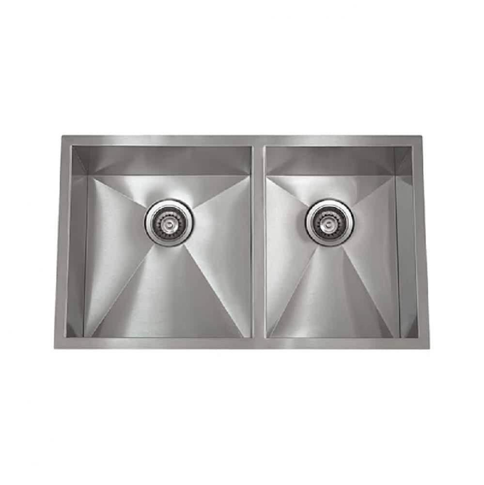 S-SS-D3118-0Ri-18 / Zero Radius Kitchen Sink 31'' X 18'' X 9''