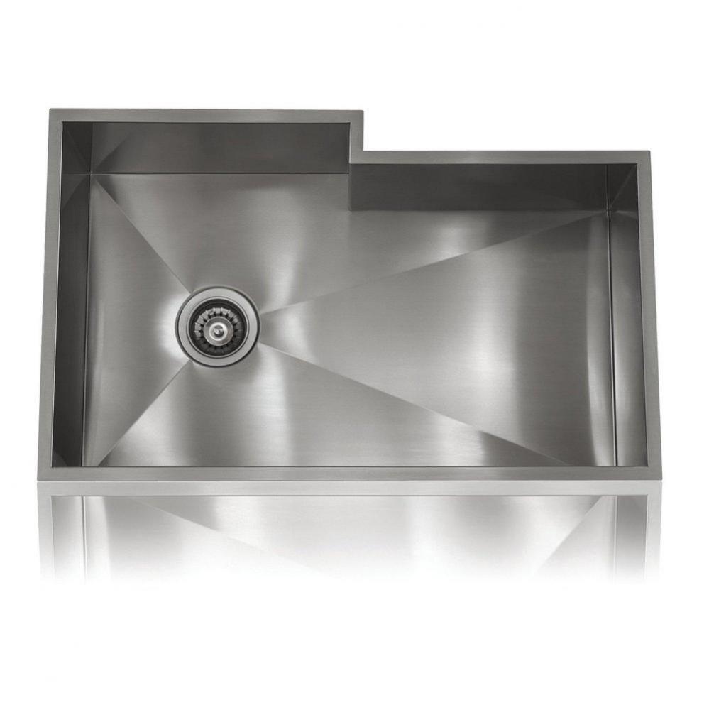 Stainlees Steel Sink 16 Gauge Zero Radius Single Bowl