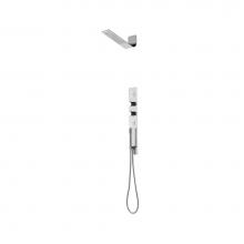 Lenova CSP205P - 2PC - Shower Set Includes: Shower Head Round 16'' x 4-3/4'' Thermostatic/Press