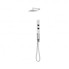 Lenova CSP207P - 2PC - Shower Set Includes: Shower Head Round 16'' x 4-3/4'' Thermostatic/Press