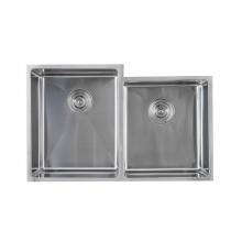 Lenova SS-12Ri D2L - Undermount Double Bowl 31'' x 19-1/2'' x 10''