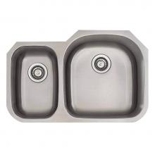 Lenova SS-CL-D13R - Undermount Double Bowl 31-3/8'' x 20-1/2'' x 7/9''