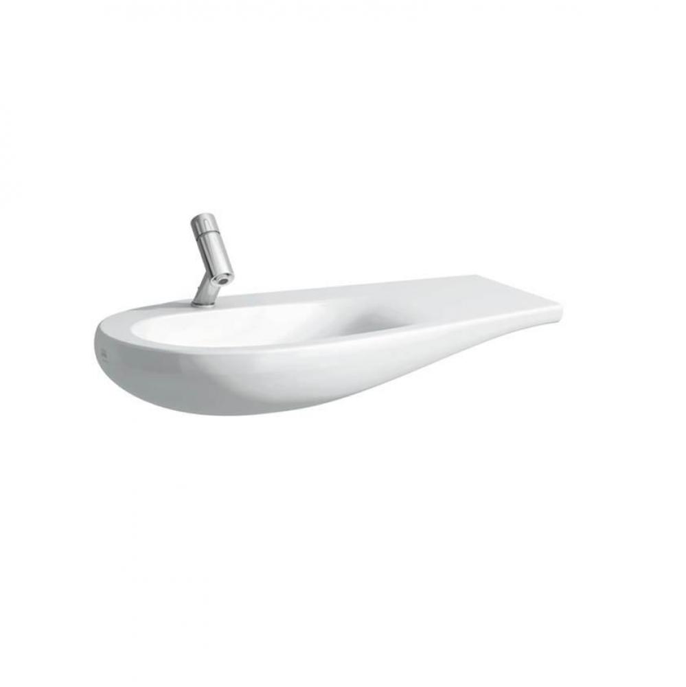 Countertop washbasin, shelf right, 900