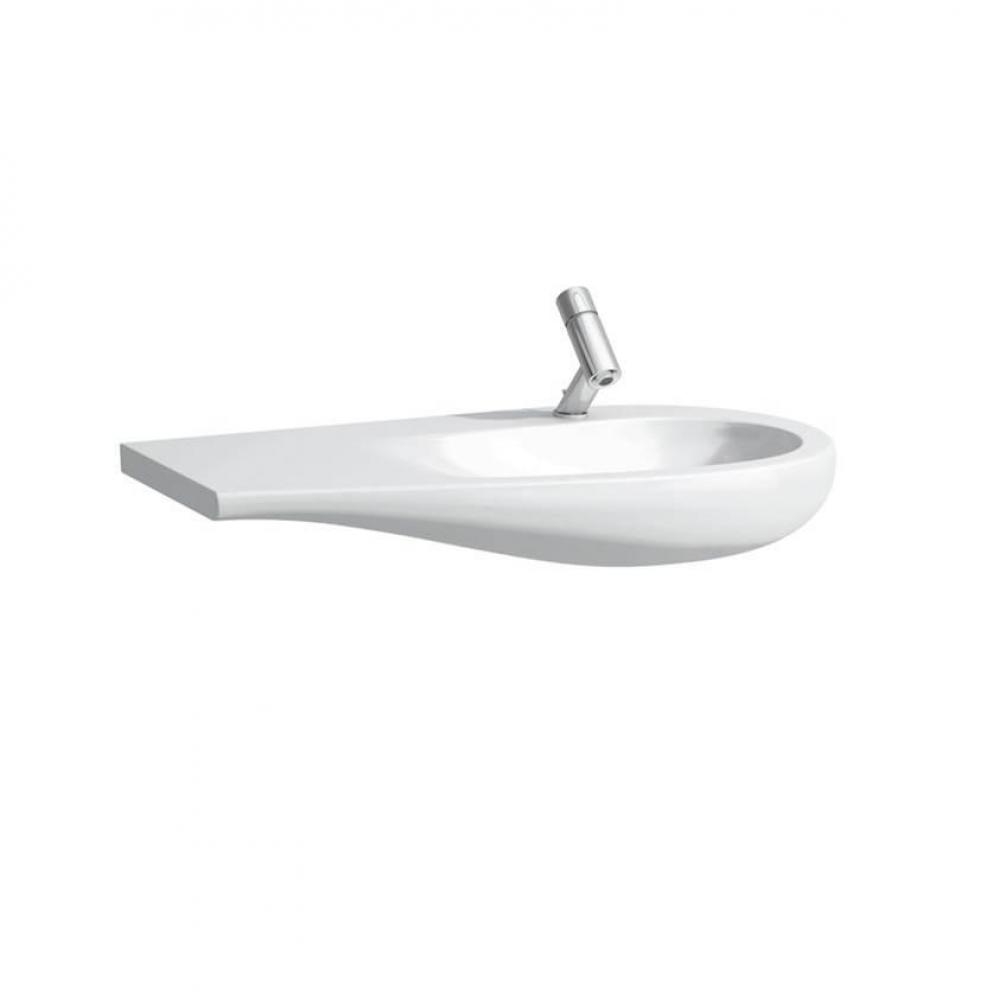 Countertop washbasin, shelf left, 900