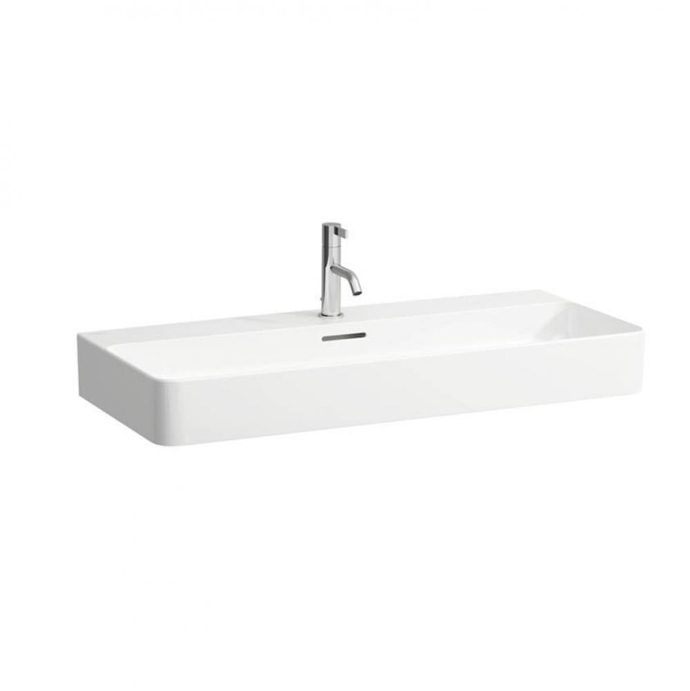 Washbasin, 950 x 420 x 115, with one tap hole, SaphirKeramik