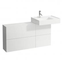 Laufen H4082920336401 - Sideboard ONLY with 1 door and 2 flaps, washbasin right, matching washbasins 810332, 810334, 81033