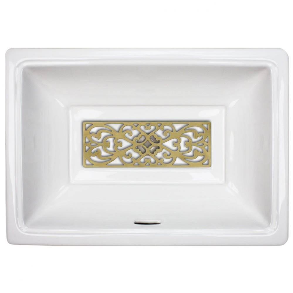 Filigree -Tiffany Grate Satin Unlacquered Brass