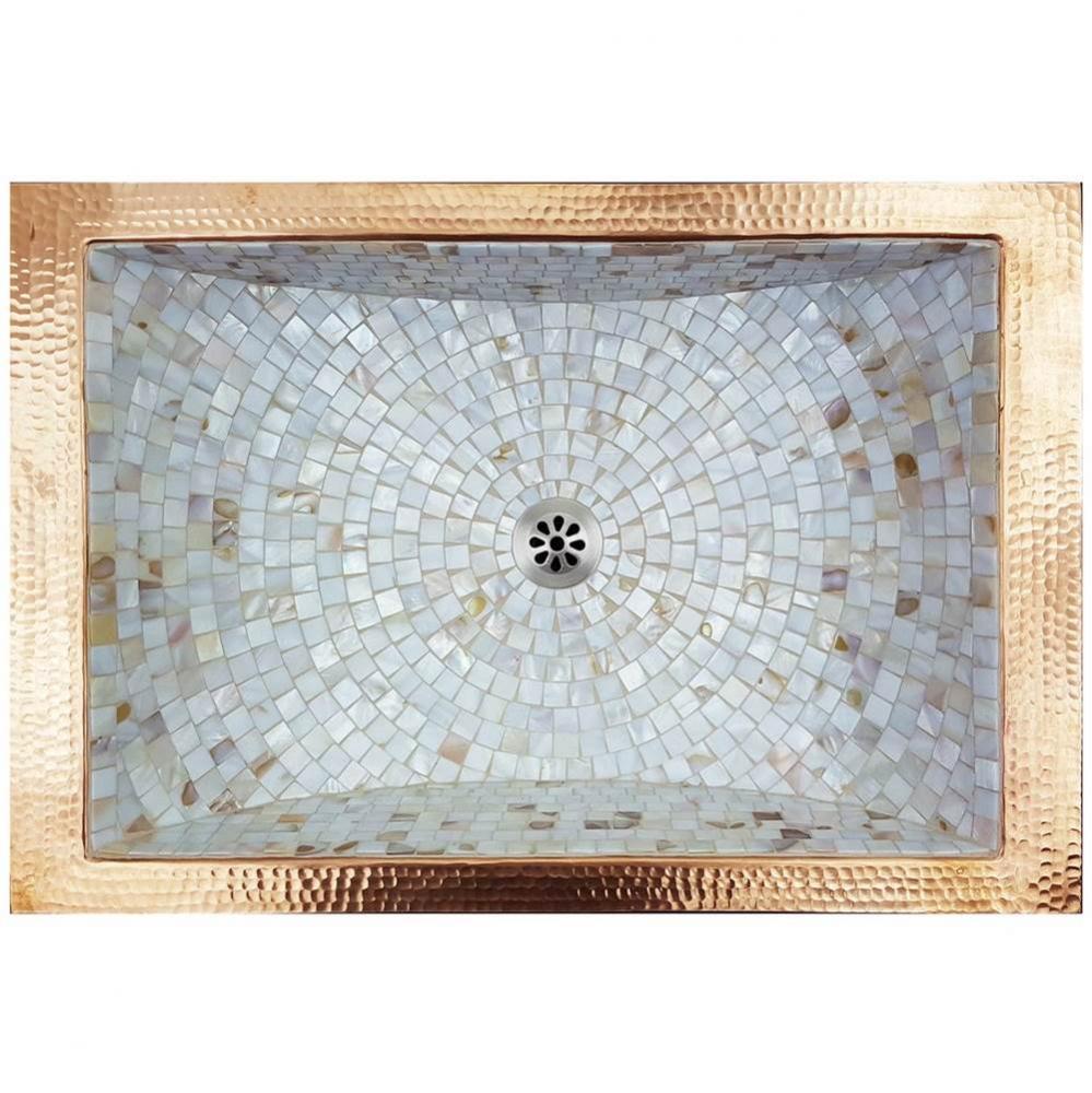 Rectangular Crescent Mosaic Sink - Undermount