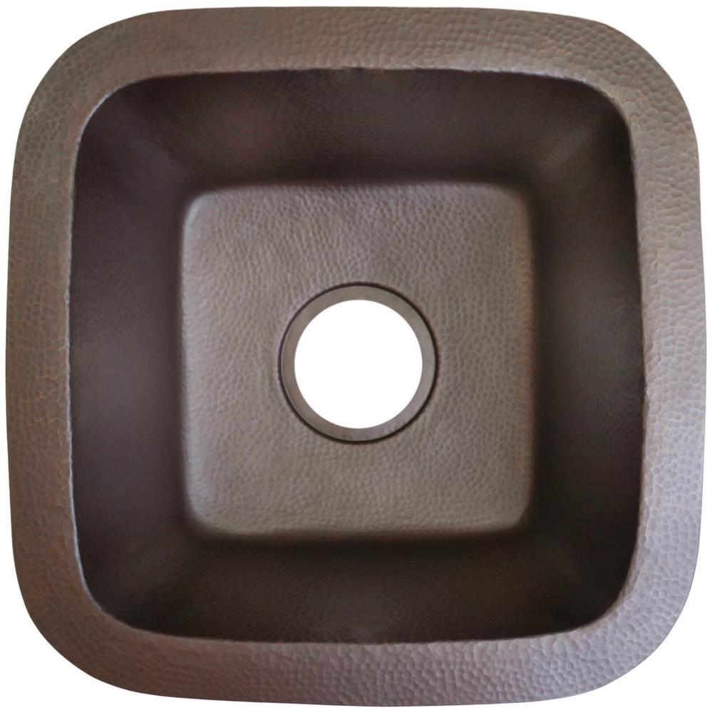 Square w/ 3.5'' Drain Builder's Series Hammered Metal 1.5'' Drain Opening