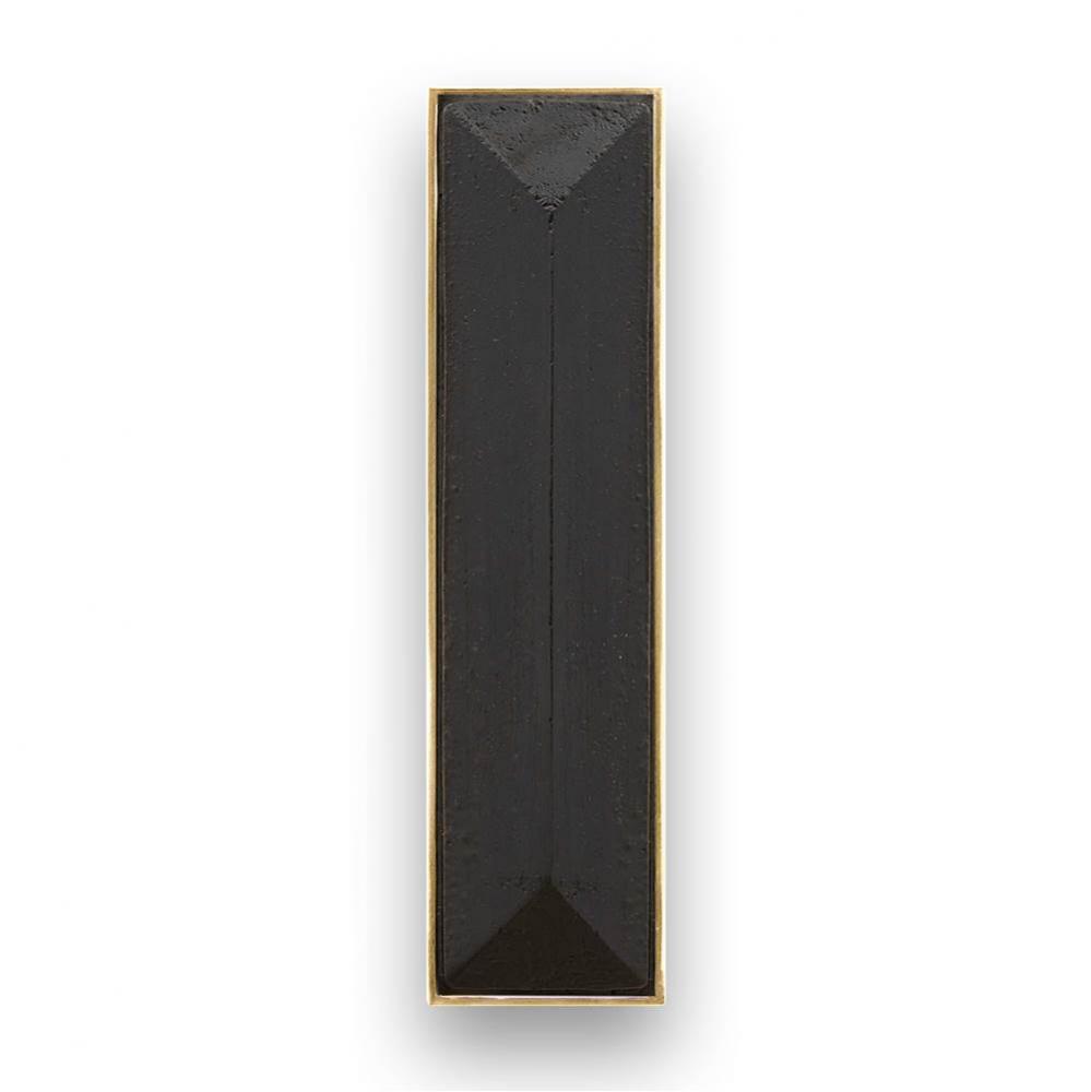 8'' Artisan Glass Prism Vanity Hardware, Small Rectangle with Black Prism