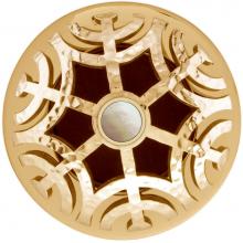 Linkasink D011 PHB-SCR03-O - Maze Grid Strainer - Polished Hammered Brass Coated..White Stone Screw, With Overflow