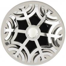 Linkasink D011 PS-SCR03-O - Maze Grid Strainer - Polished Smooth Finish..White Stone Screw, With Overflow