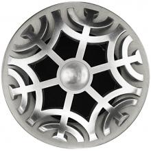 Linkasink D011 SS-SCR01-O - Maze Grid Strainer - Satin Smooth Finish..Sphere Screw, With Overflow