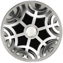 Linkasink D011 SS-SCR03-N - Maze Grid Strainer - Satin Smooth Finish..White Stone Screw, No Overflow