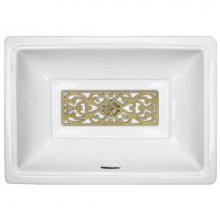 Linkasink G001 UB - Filigree -Tiffany Grate Satin Unlacquered Brass