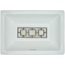 Linkasink G007 WB - Mosaic Triptych - Tiffany Grate Satin White Bronze