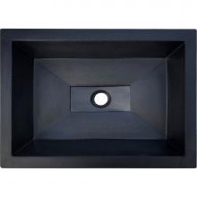 Linkasink AC05DIBLK - OLIVER: Concrete Rectangle Sink with Grate Recess