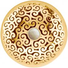 Linkasink D016PSB-SCR02-N - Swirl Grid with Mother of Pearl Screw