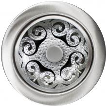 Linkasink D072SH - Hawaiian Quilt Disposal Flange with Decorative Basket Strainer Stopper