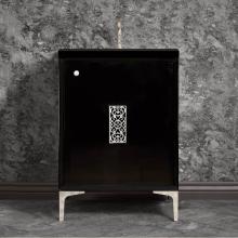 Linkasink VAN24B-012PN - Frame 24'' Wide Black Vanity with Polished Nickel Filigree Grate and Legs, 24'&apos