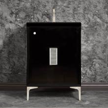 Linkasink VAN24B-013SN - Frame 24'' Wide Black Vanity with Satin Nickel Louver Grate and Legs, 24'' x 2