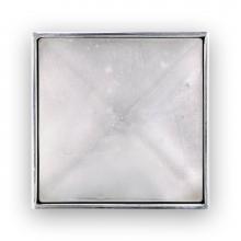 Linkasink VH006PN-SLV - 3'' Artisan Glass Prism Vanity Hardware, Small Square with Églomisé Prism