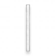 Linkasink VH008SN-01 - 18'' Artisan Glass Prism Vanity Hardware, Large Rectangle with White Prism