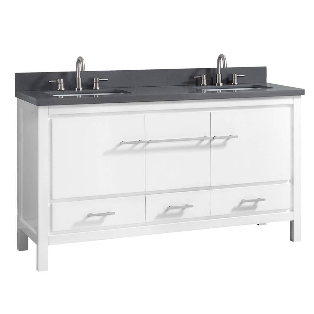 Andressa® Eclectic 61'' Double Bowl Bathroom Vanity