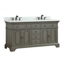 Luxart LXVANITYAC73FG - Andressa® Classic 73'' Double Bowl Bathroom Vanity