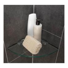 Luxart LXSS1010-BN - LXSS1010-BN 10'' x 10'' Glass Corner Shelf