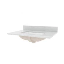 Luxart LXVTENG3122S-SCW - Andressa 31'' White Engineered Stone Vanity Top