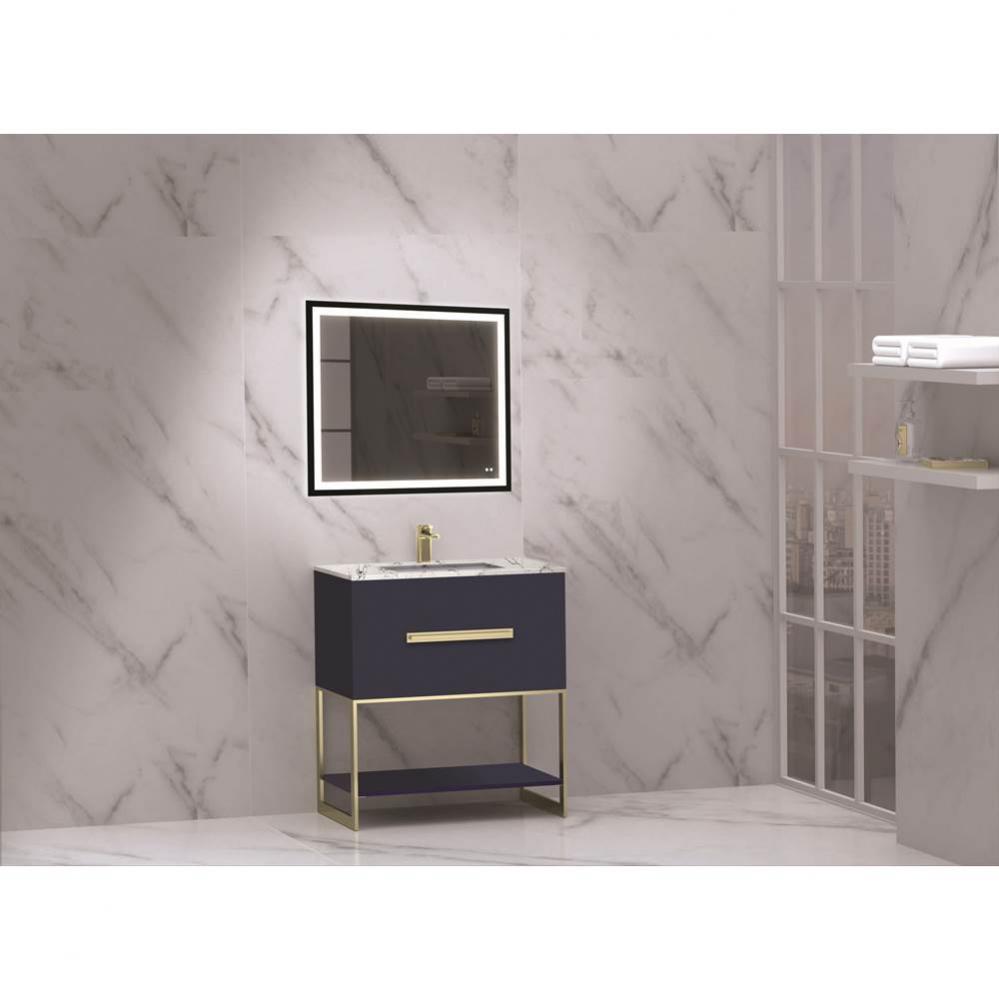 Madeli Loft 30'' Free Standing Vanity Cabinet Sapphire/HW: Polished Chrome(PC)