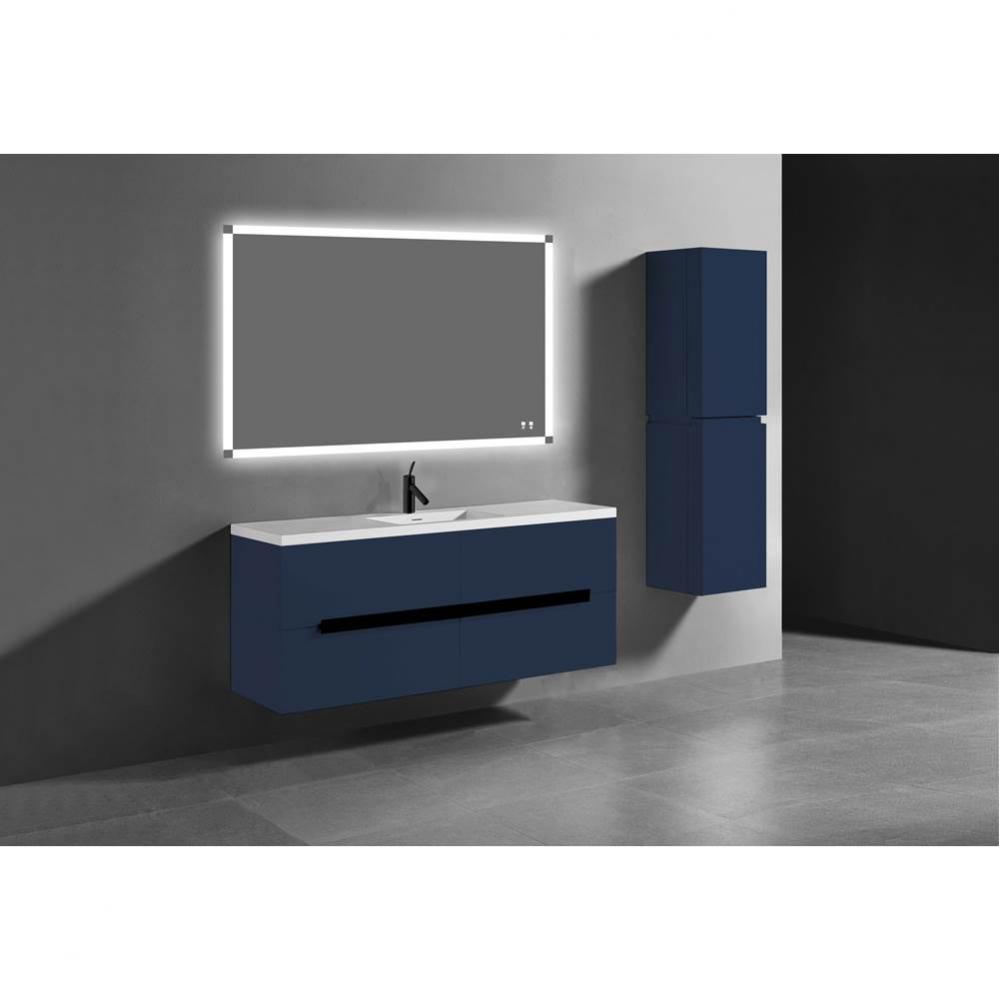 Madeli Urban 60C'' Wall hung Vanity Cabinet in Sapphire Finish/HW: Satin Brass(SB)